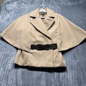 Alyx Camel Cape Coat Jacket L Belted Batwing Sleeve Outerwear Women's Size Large